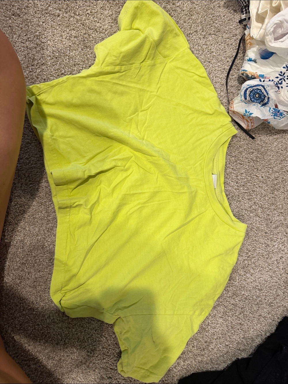 TNA Neon Lime Short Sleeve Crewneck Top